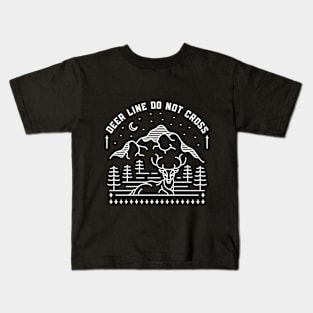 Deer Line Do Not Cross Kids T-Shirt